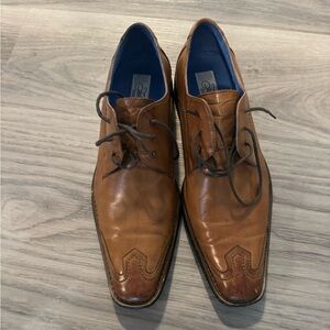 Fratelli Footwear men’s lace up tan leather dress shoes size 9